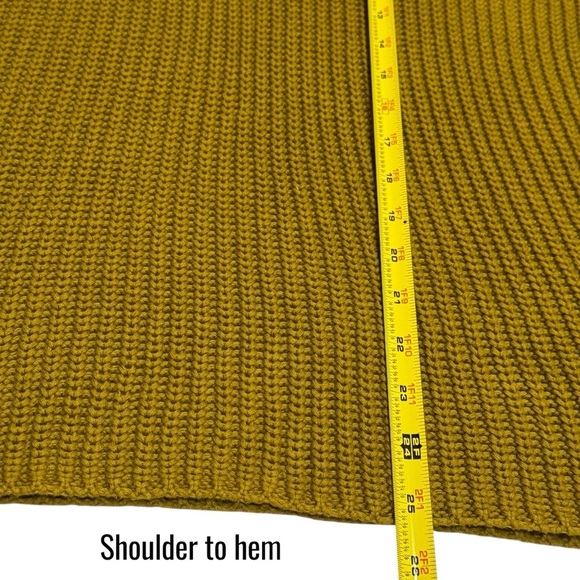 American Apparel Cableknit Cowlneck Sweater in Dirty Gold Comfy Holiday OS - Picture 10 of 10